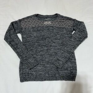 🌙Abercrombie Kids Gray Lace Knit Sweater